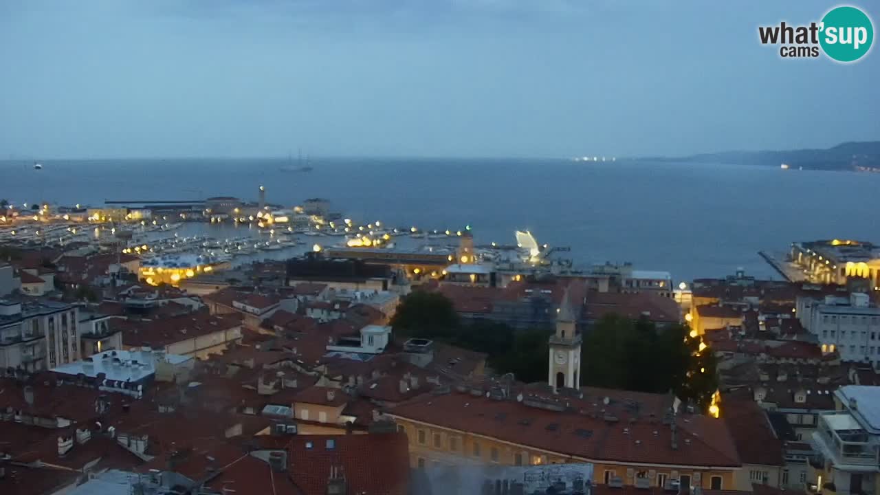 Live webcam Trieste – Panorama della città, del Golfo, stazione marittima e del castello di Miramare