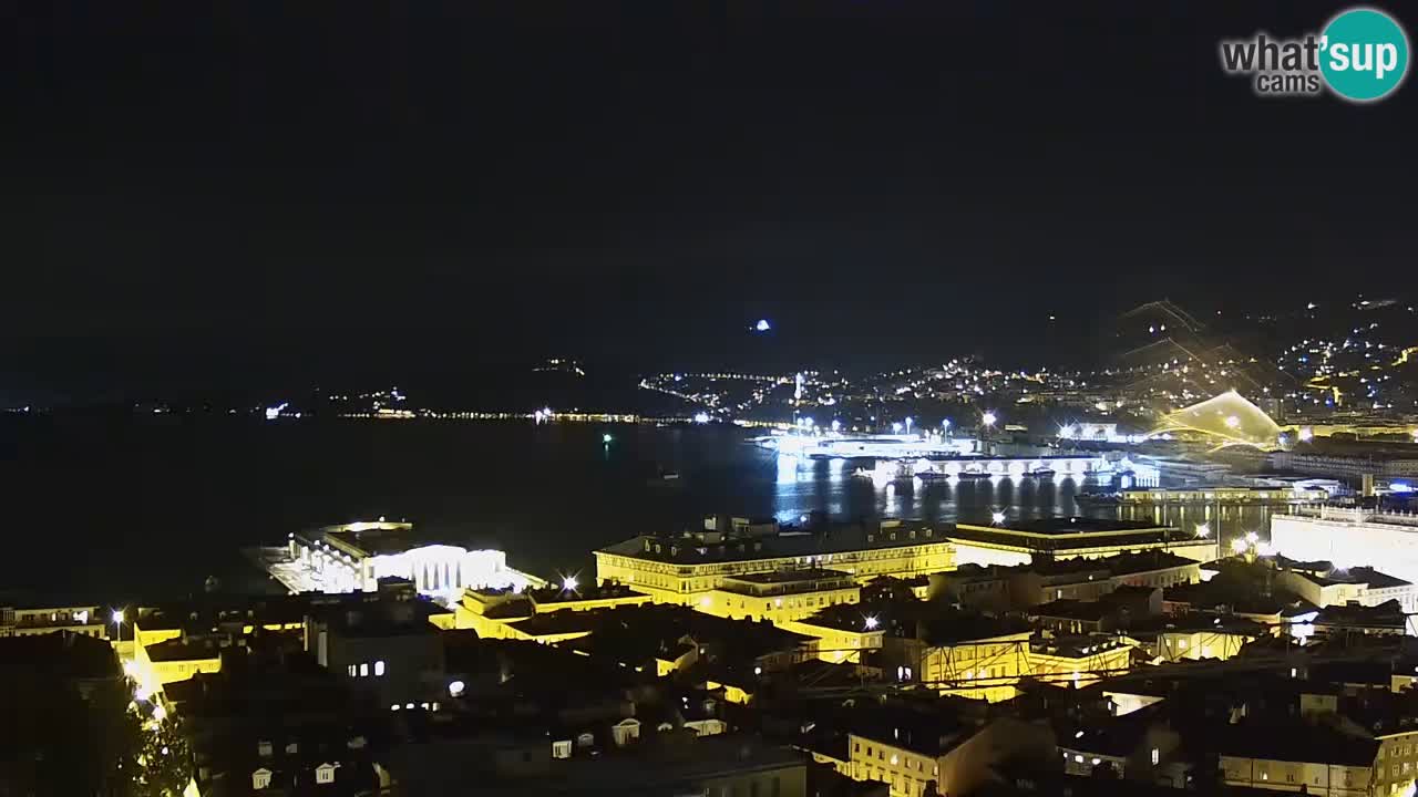 Live webcam Trieste – Panorama della città, del Golfo, stazione marittima e del castello di Miramare