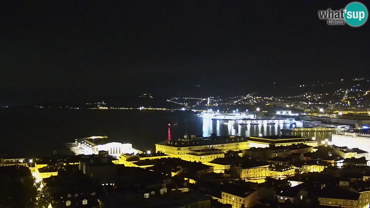 Live webcam Trieste – Panorama della città, del Golfo, stazione marittima e del castello di Miramare