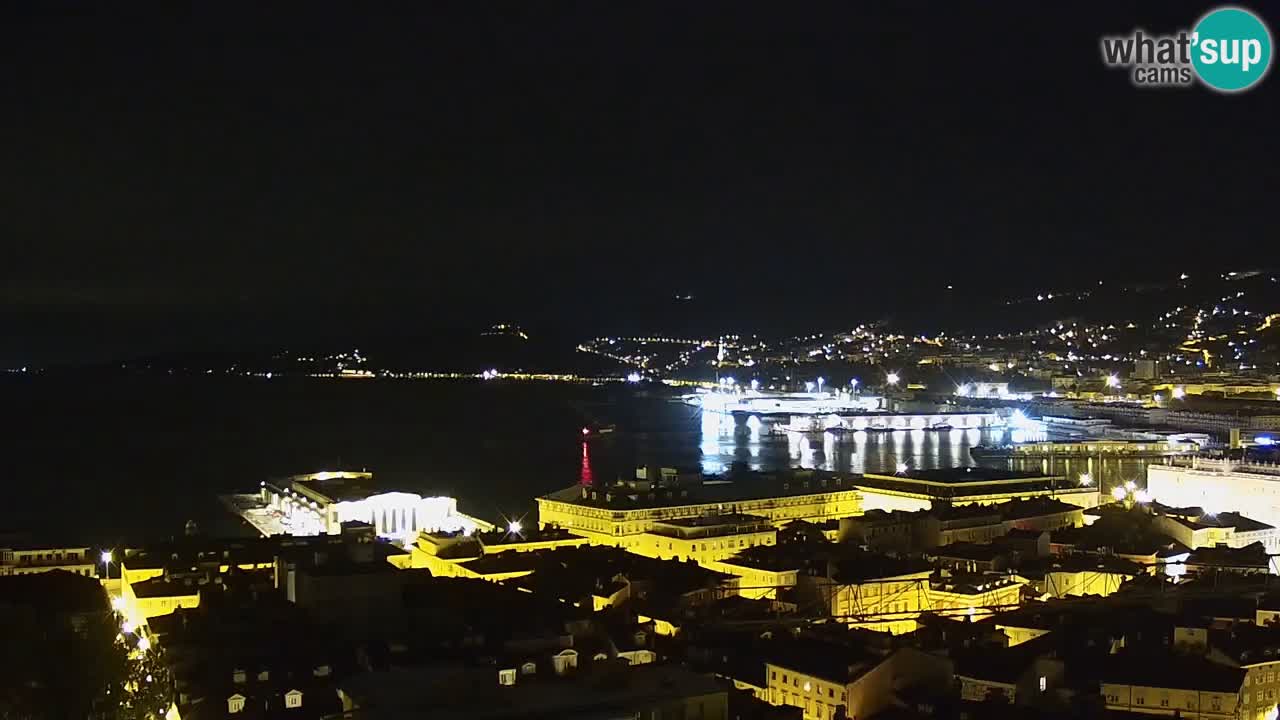 Live webcam Trieste – Panorama della città, del Golfo, stazione marittima e del castello di Miramare
