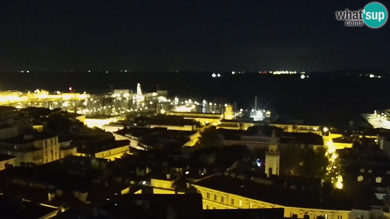 Live webcam Trieste – Panorama of the city, the Gulf, the maritime station and the Miramare castle