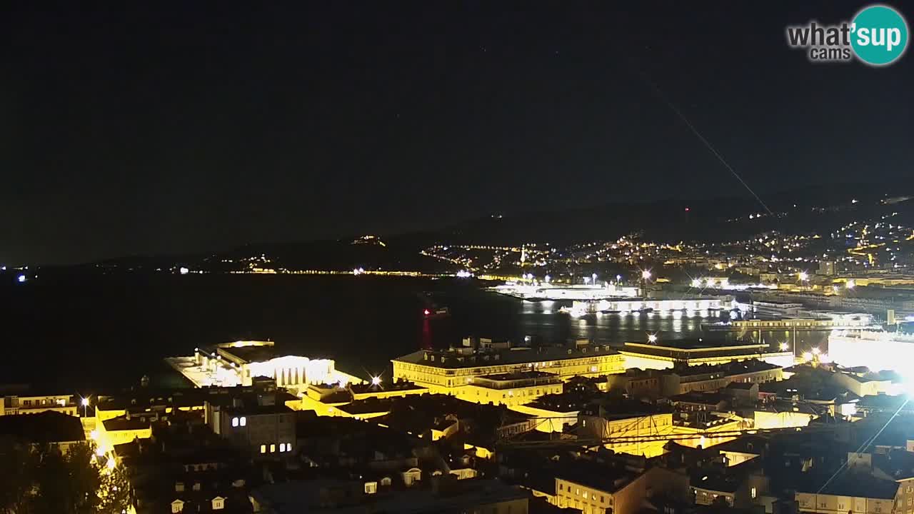 Live webcam Trieste – Panorama of the city, the Gulf, the maritime station and the Miramare castle
