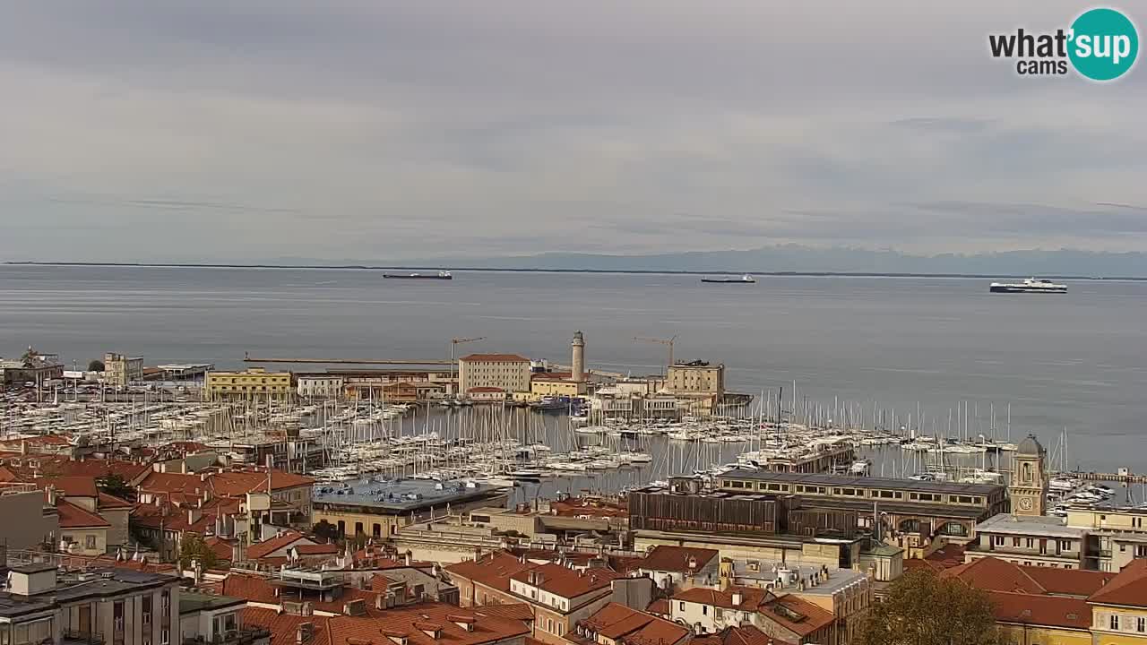 Live webcam Trieste – Panorama della città, del Golfo, stazione marittima e del castello di Miramare