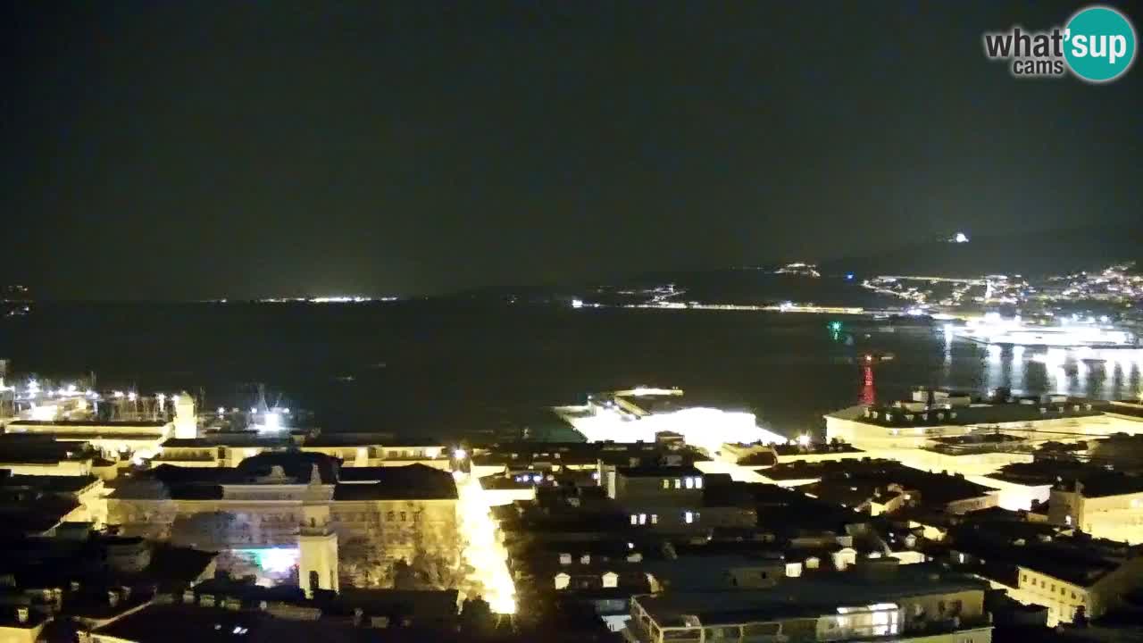 Live webcam Trieste – Panorama della città, del Golfo, stazione marittima e del castello di Miramare