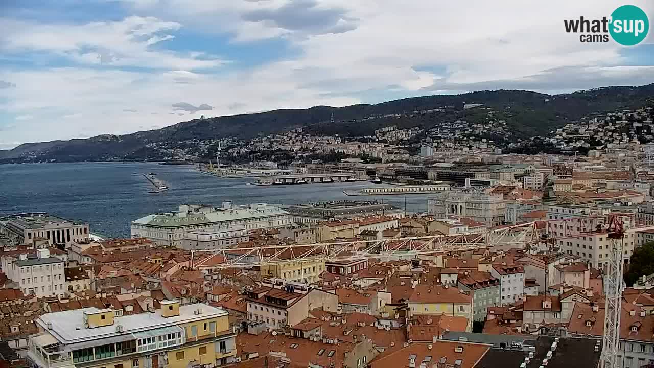 Webcam en vivo Trieste, ciudad, golfo, puerto y castillo de Miramare