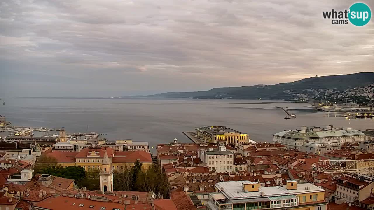 Live webcam Trieste – Panorama of the city, the Gulf, the maritime station and the Miramare castle