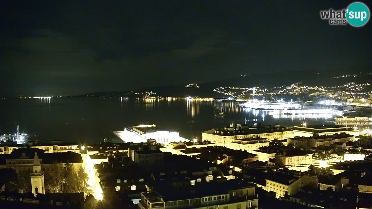 Live webcam Trieste – Panorama of the city, the Gulf, the maritime station and the Miramare castle
