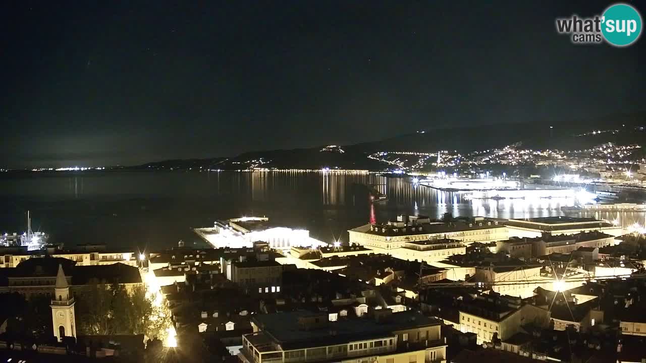 Live webcam Trieste – Panorama della città, del Golfo, stazione marittima e del castello di Miramare