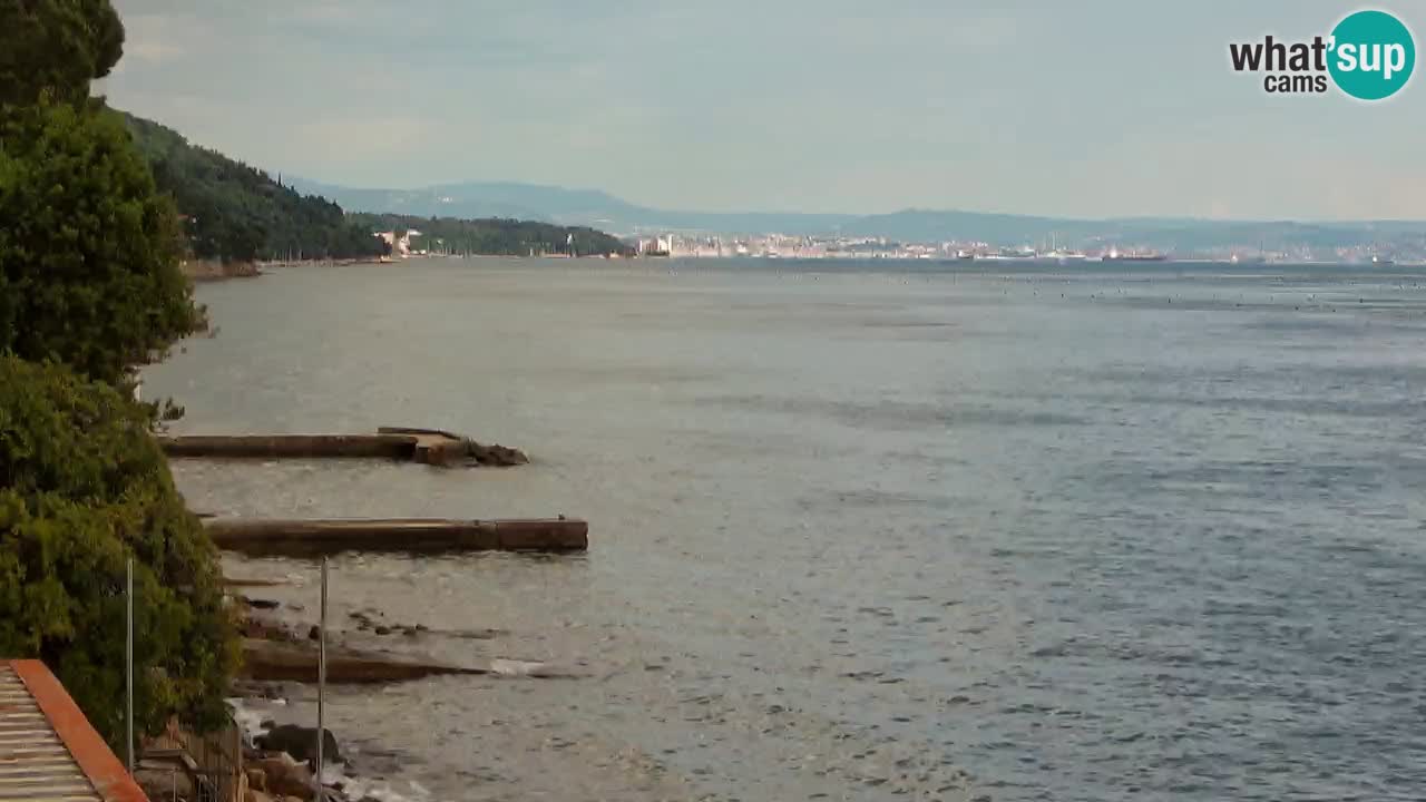 Webcam del restaurante BellaRiva | Costa de Trieste – vista hacia el castillo de Miramare