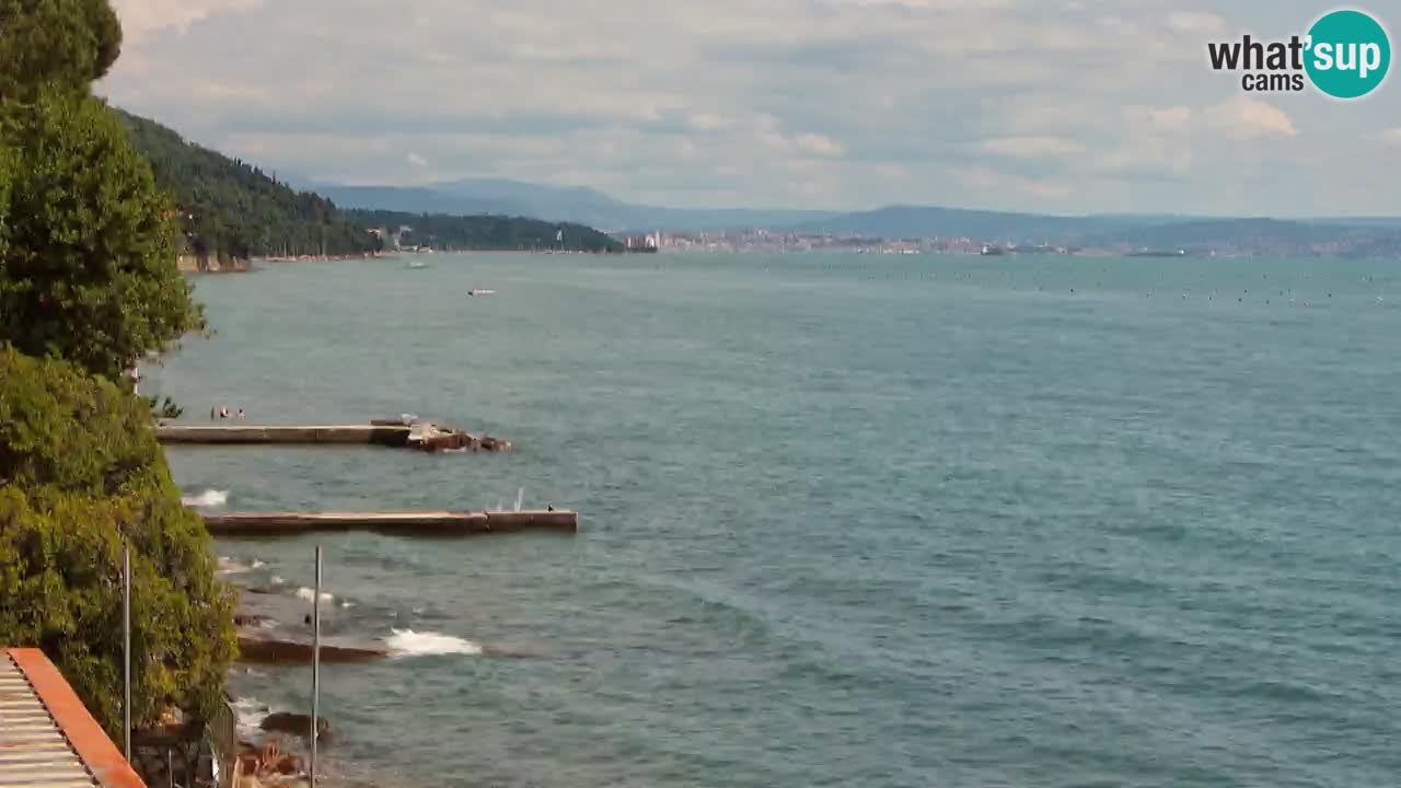 Webcam Restaurant BellaRiva | Küste von Triest – Blick auf das Schloss Miramare