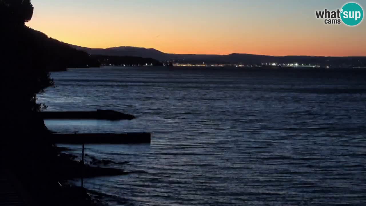 Webcam du restaurant BellaRiva | Côte de Trieste – vue sur le château de Miramare