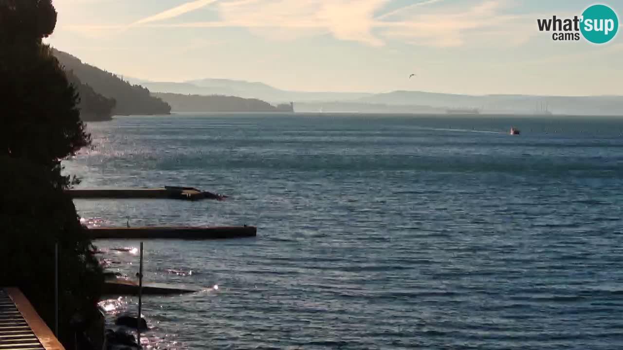 Webcam du restaurant BellaRiva | Côte de Trieste – vue sur le château de Miramare