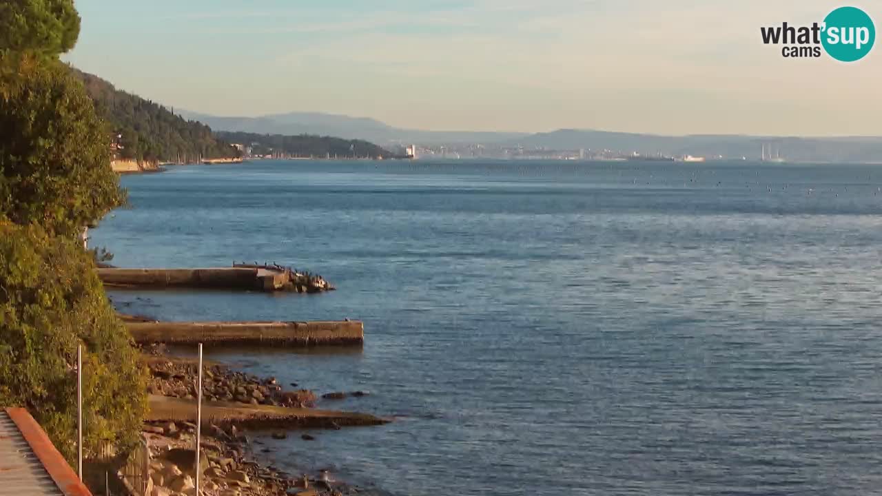 Webcam Restaurant BellaRiva | Küste von Triest – Blick auf das Schloss Miramare