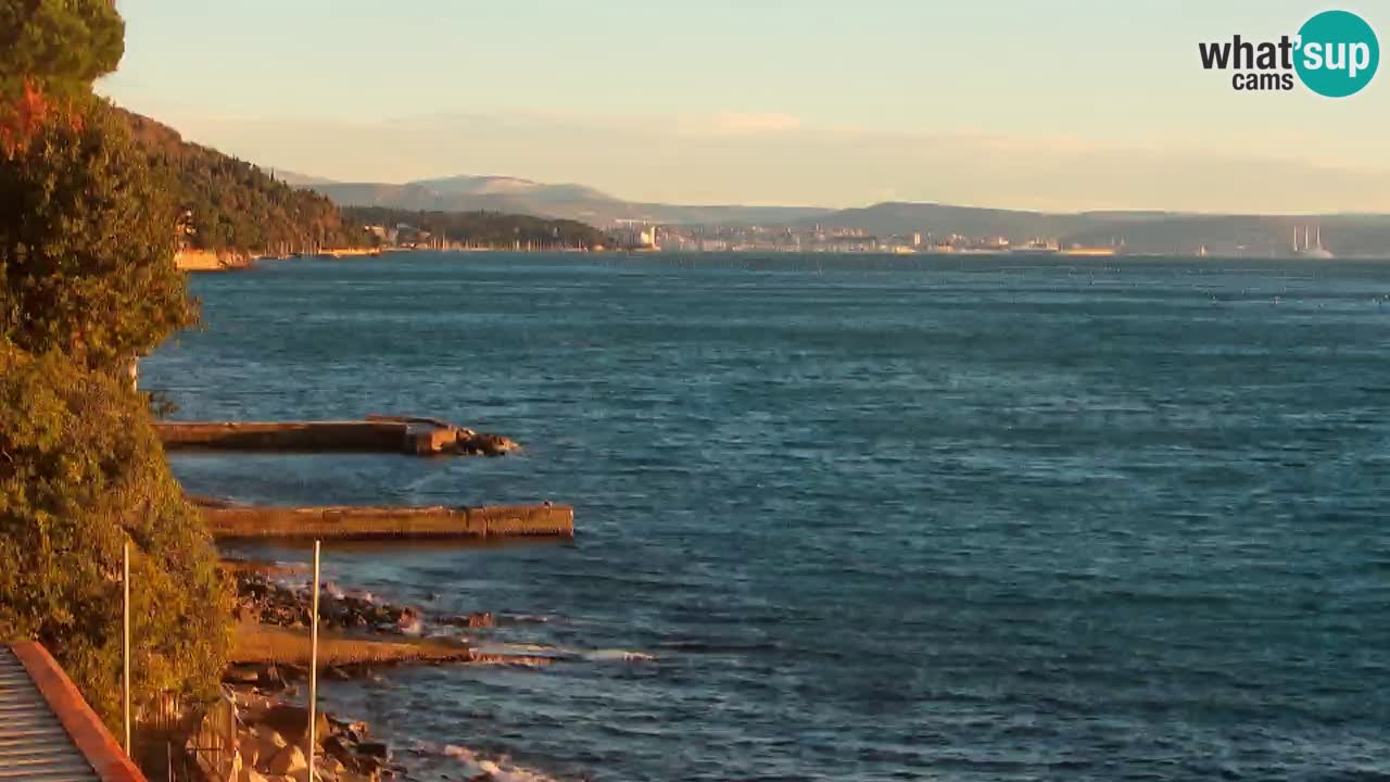 Webcam del restaurante BellaRiva | Costa de Trieste – vista hacia el castillo de Miramare