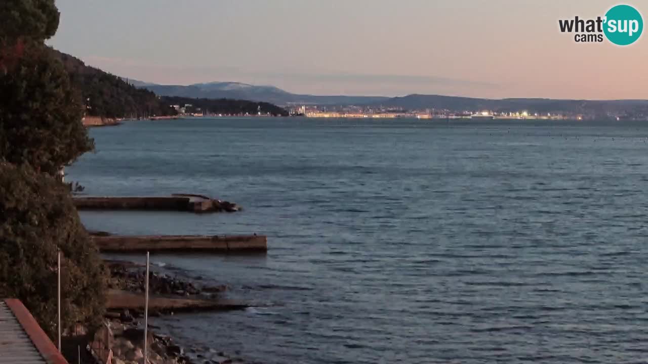 Webcam del restaurante BellaRiva | Costa de Trieste – vista hacia el castillo de Miramare