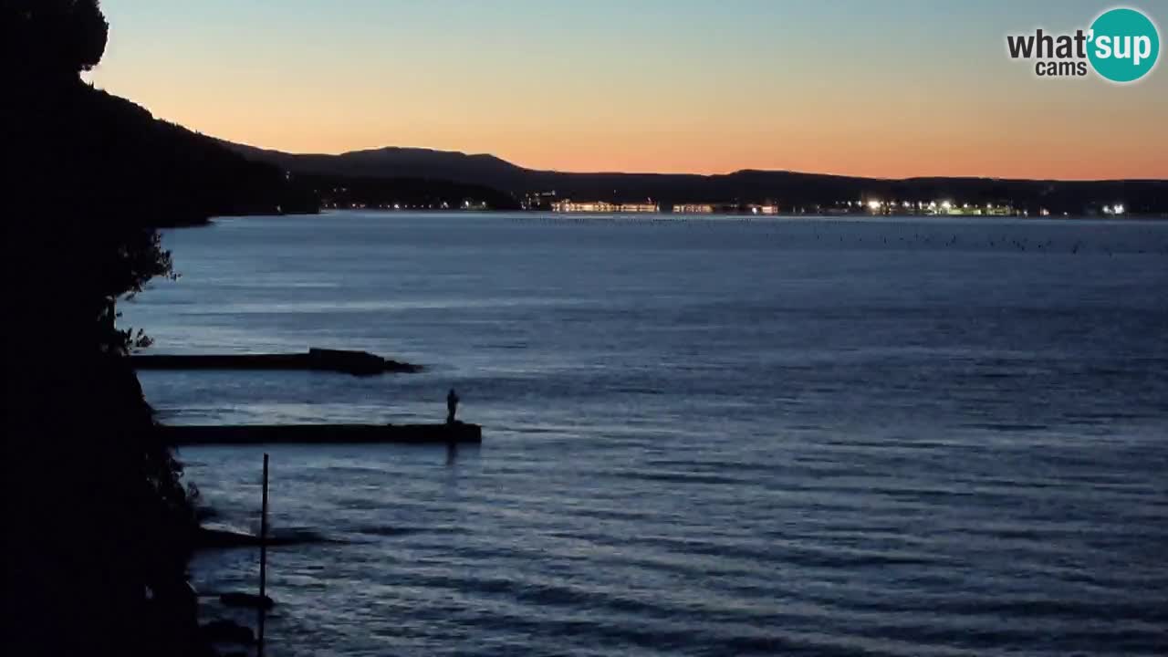 Webcam del restaurante BellaRiva | Costa de Trieste – vista hacia el castillo de Miramare