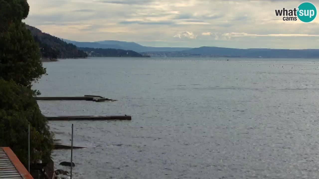 Webcam del restaurante BellaRiva | Costa de Trieste – vista hacia el castillo de Miramare