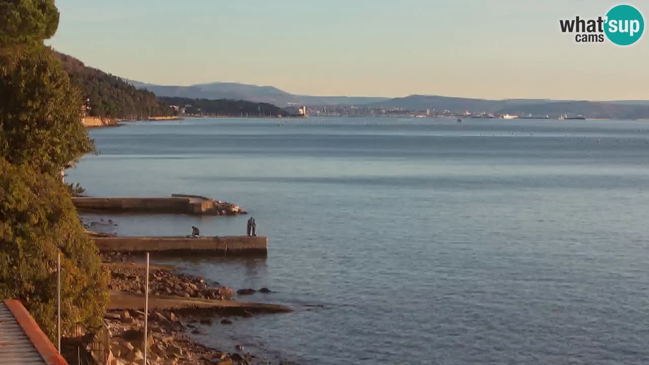 Webcam BellaRiva restaurant | Trieste coast – view to Miramare castle