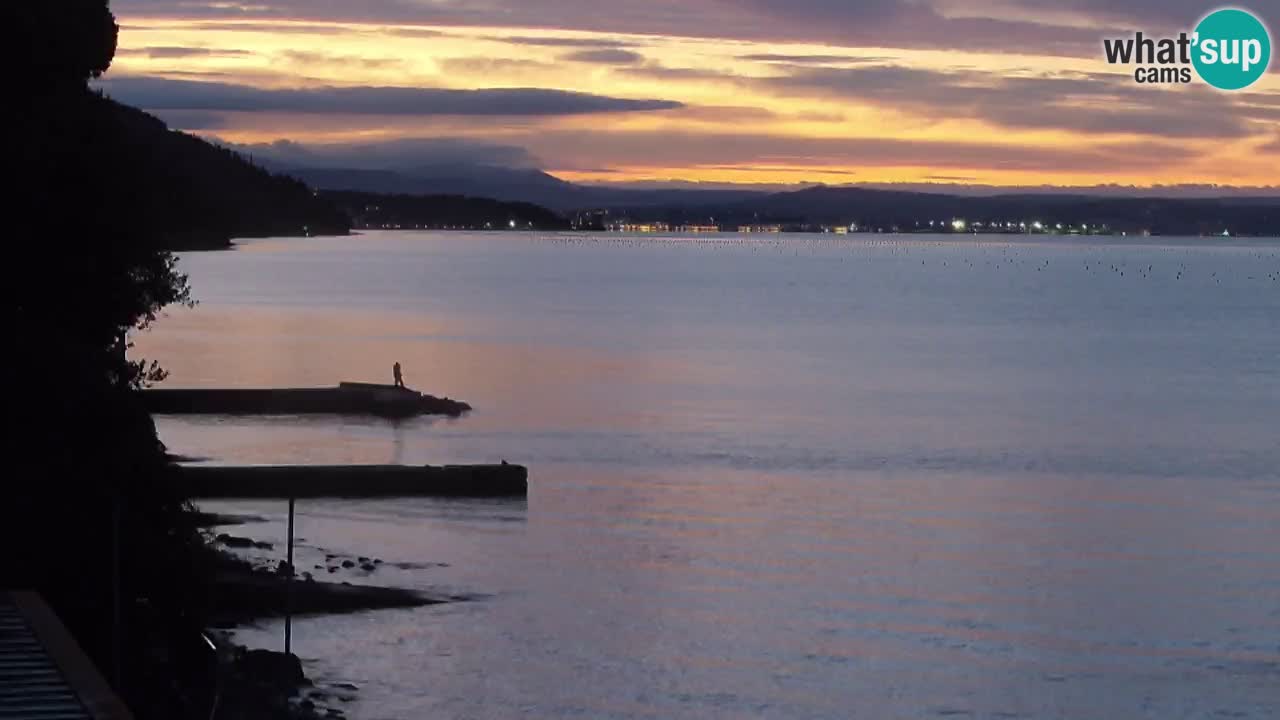 Webcam BellaRiva restaurant | Trieste coast – view to Miramare castle