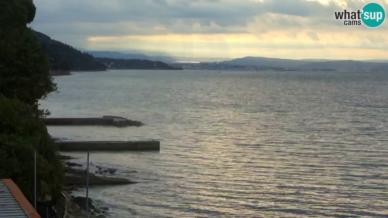 Webcam BellaRiva restaurant | Trieste coast – view to Miramare castle