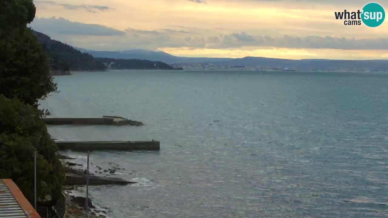 Webcam BellaRiva restaurant | Trieste coast – view to Miramare castle