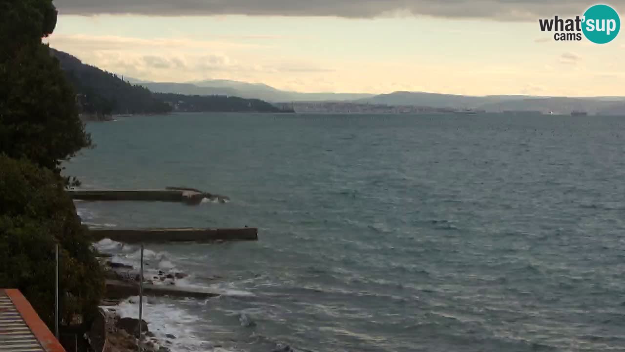 Webcam du restaurant BellaRiva | Côte de Trieste – vue sur le château de Miramare