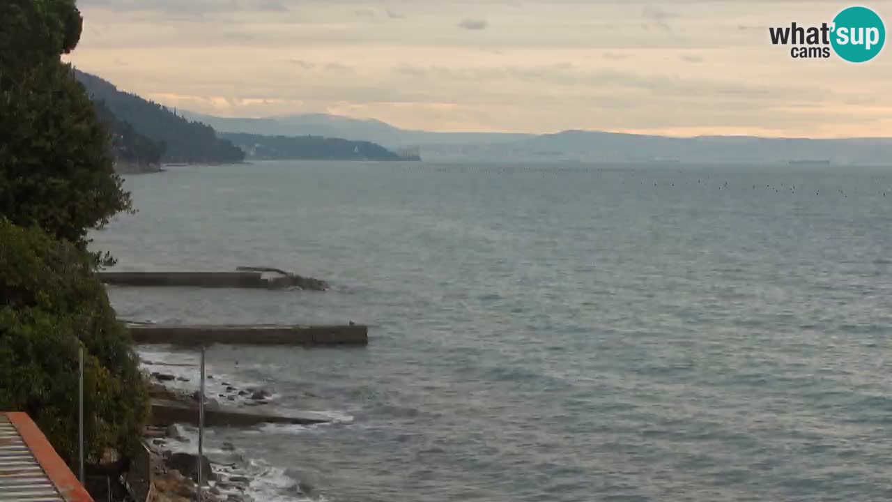 Webcam du restaurant BellaRiva | Côte de Trieste – vue sur le château de Miramare