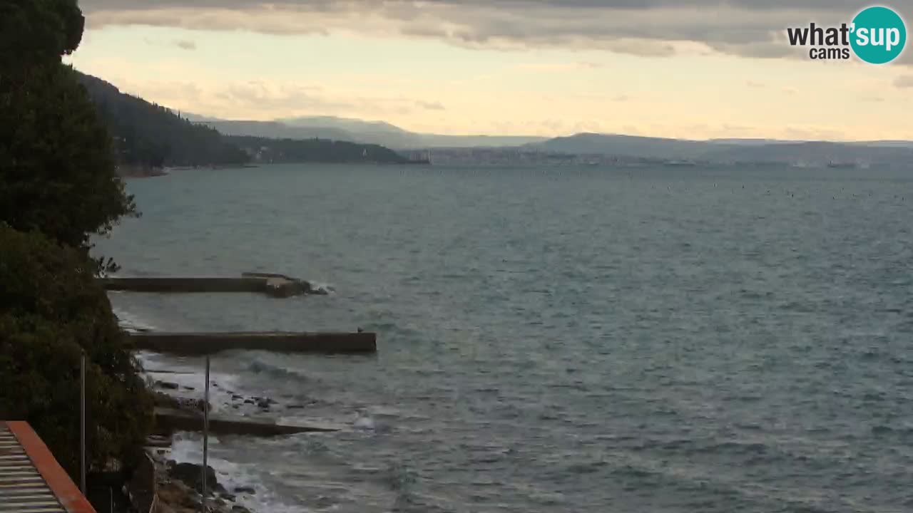 Webcam BellaRiva restaurant | Trieste coast – view to Miramare castle