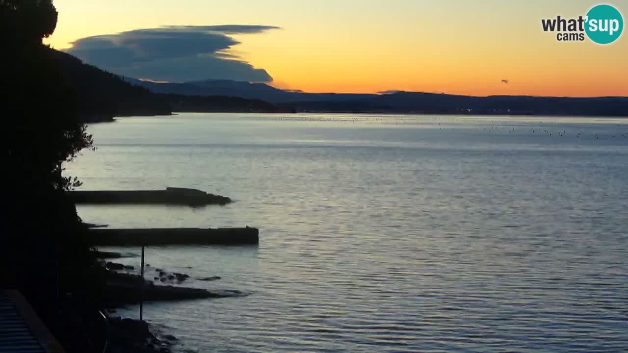 Webcam du restaurant BellaRiva | Côte de Trieste – vue sur le château de Miramare