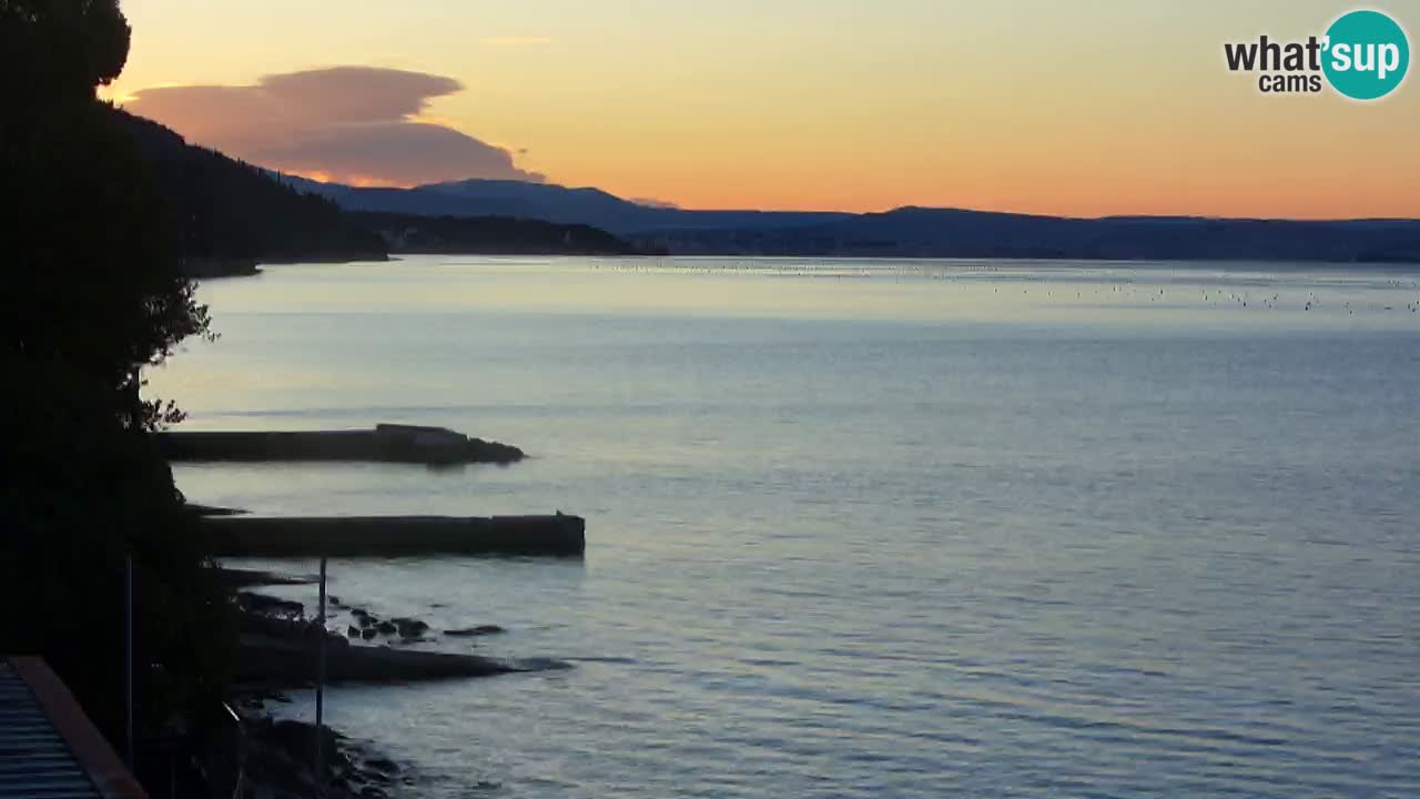 Webcam BellaRiva restaurant | Trieste coast – view to Miramare castle