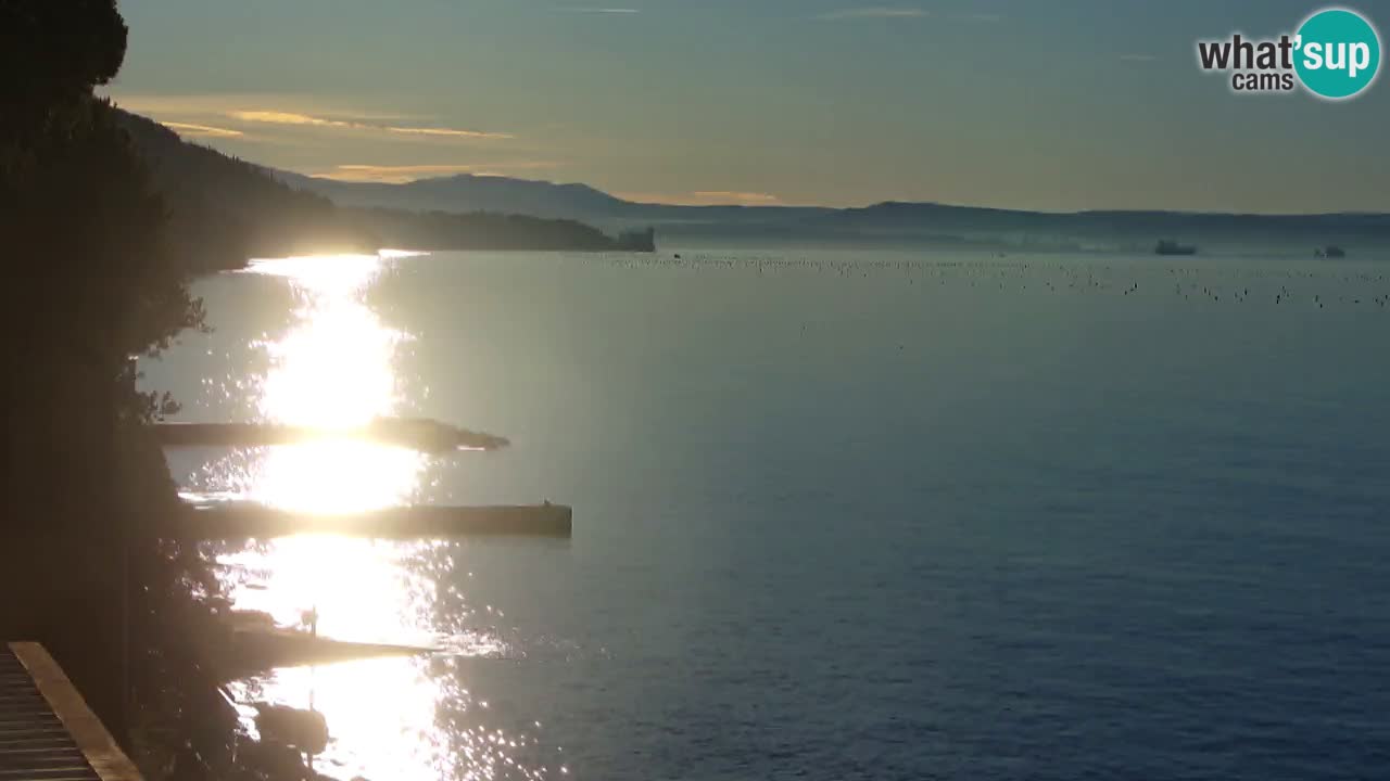 Webcam Restaurant BellaRiva | Küste von Triest – Blick auf das Schloss Miramare