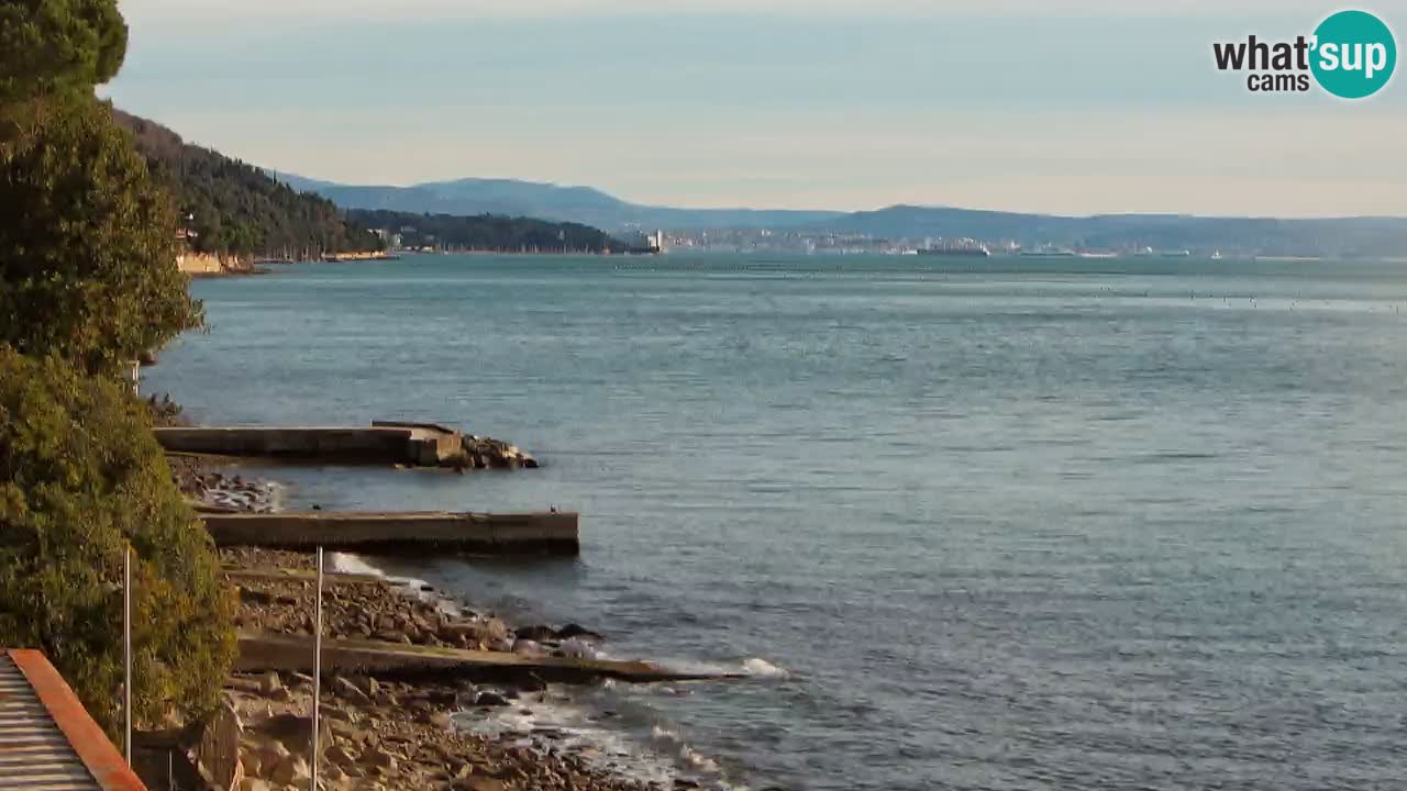 Webcam du restaurant BellaRiva | Côte de Trieste – vue sur le château de Miramare