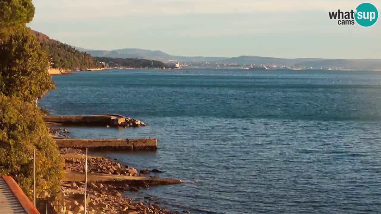 Webcam BellaRiva restaurant | Trieste coast – view to Miramare castle