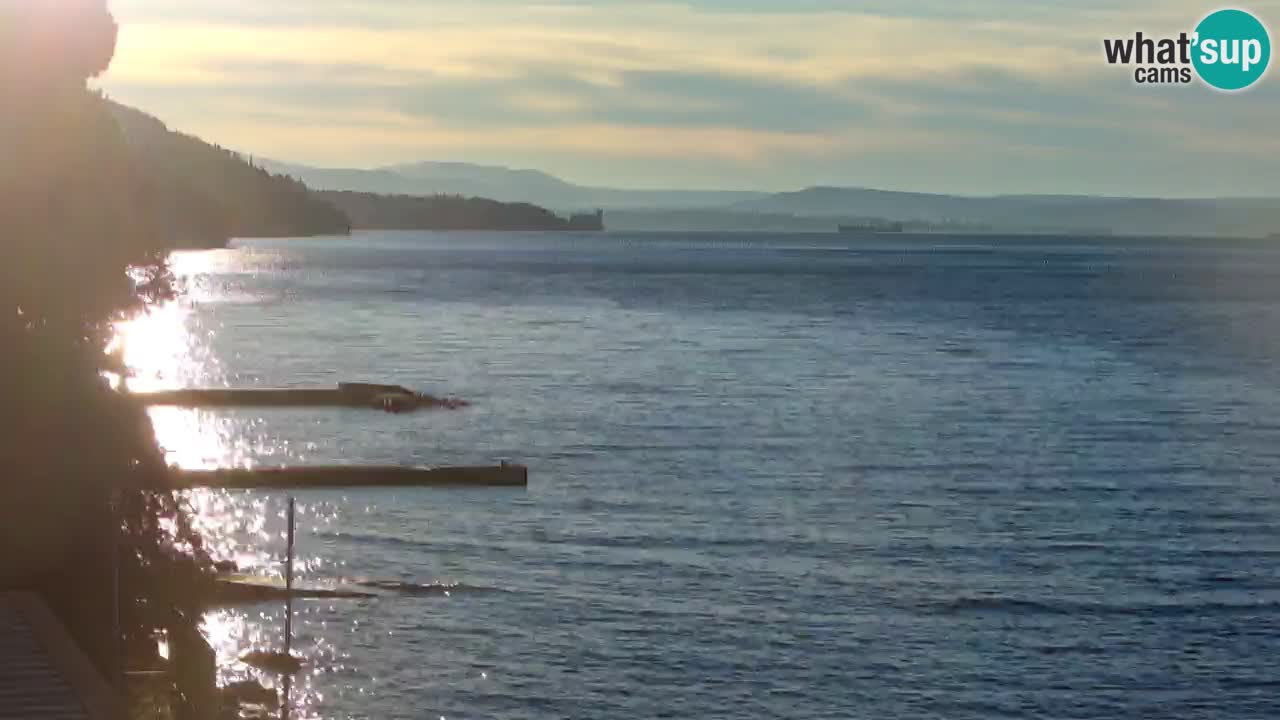 Webcam BellaRiva restaurant | Trieste coast – view to Miramare castle