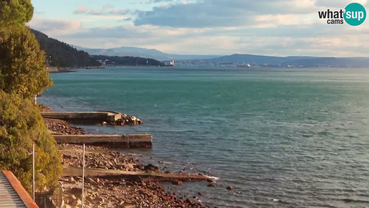 Webcam BellaRiva restaurant | Trieste coast – view to Miramare castle