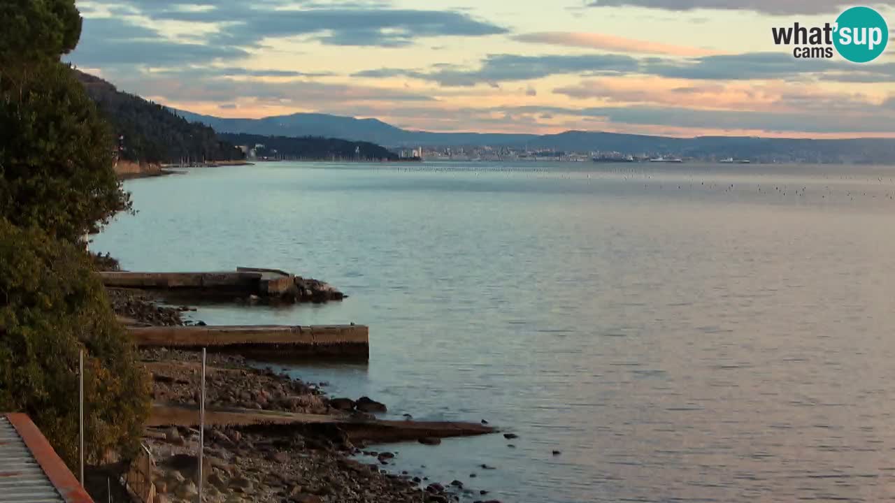 Webcam BellaRiva restaurant | Trieste coast – view to Miramare castle