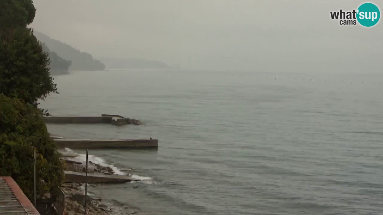 Webcam du restaurant BellaRiva | Côte de Trieste – vue sur le château de Miramare