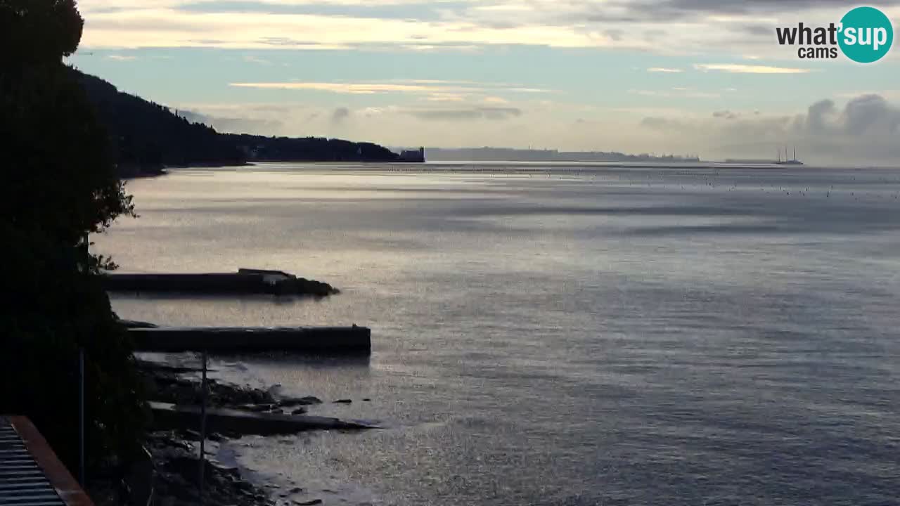 Webcam del restaurante BellaRiva | Costa de Trieste – vista hacia el castillo de Miramare