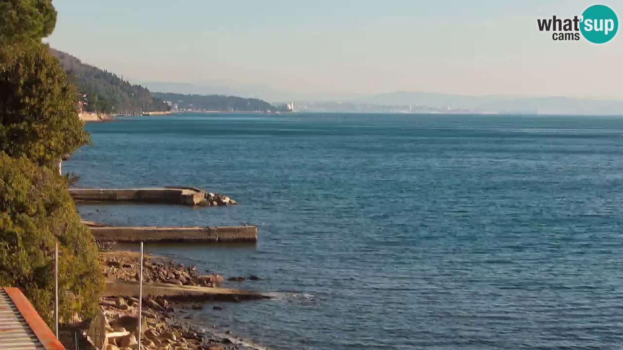 Webcam du restaurant BellaRiva | Côte de Trieste – vue sur le château de Miramare