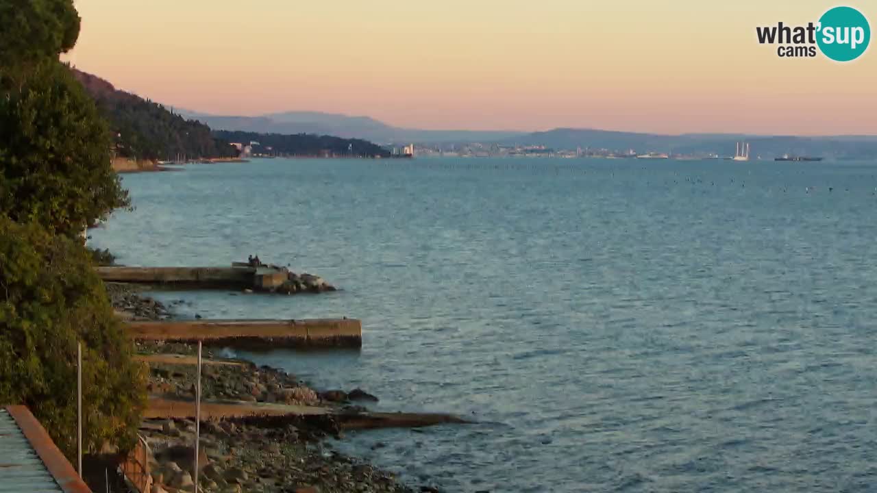 Webcam BellaRiva restaurant | Trieste coast – view to Miramare castle