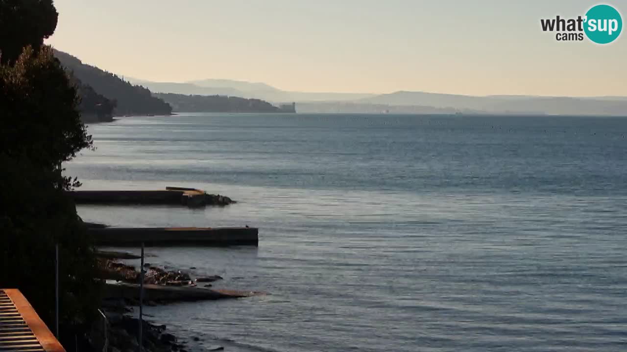 Webcam BellaRiva restaurant | Trieste coast – view to Miramare castle