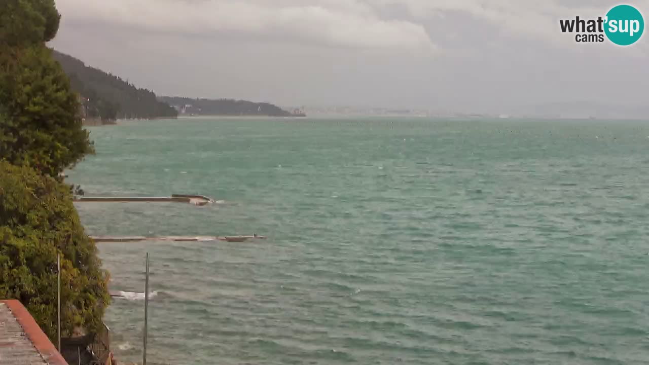 Webcam del restaurante BellaRiva | Costa de Trieste – vista hacia el castillo de Miramare