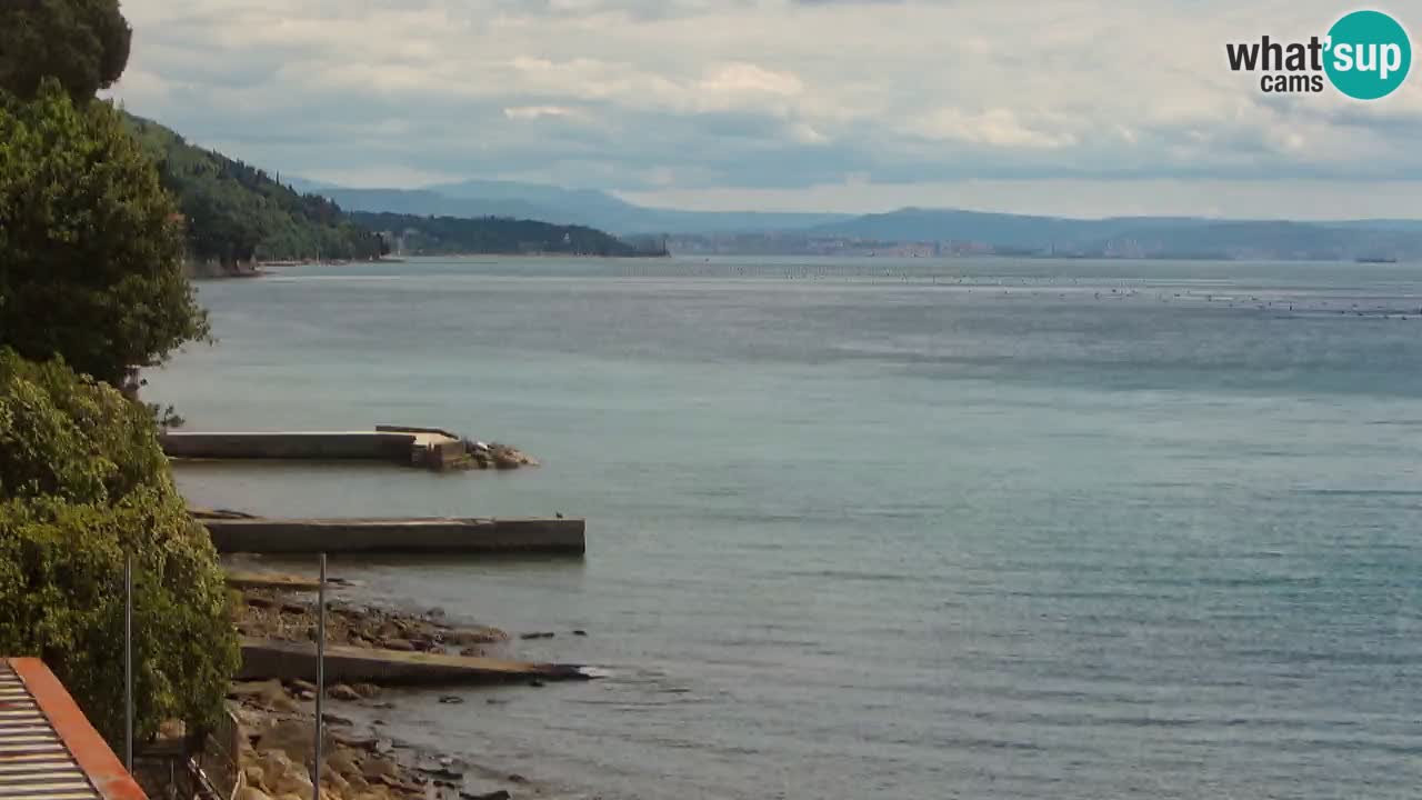 Webcam Restaurant BellaRiva | Küste von Triest – Blick auf das Schloss Miramare