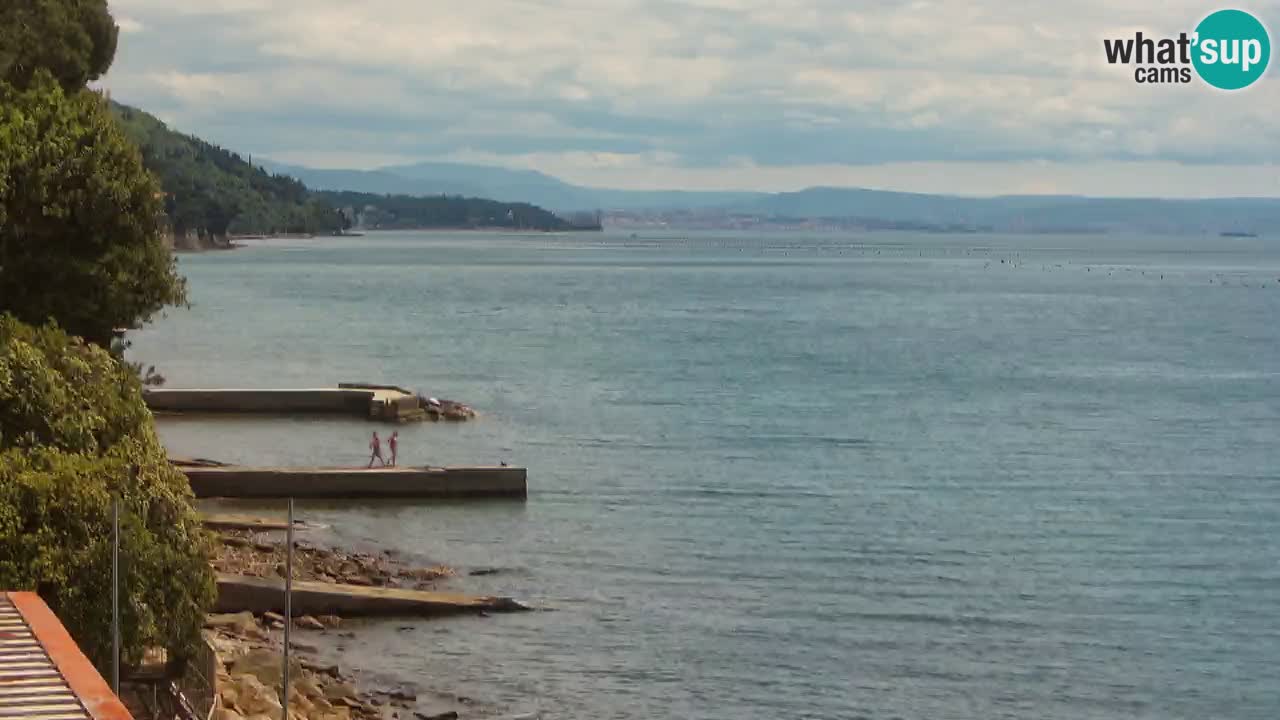 Webcam BellaRiva restaurant | Trieste coast – view to Miramare castle