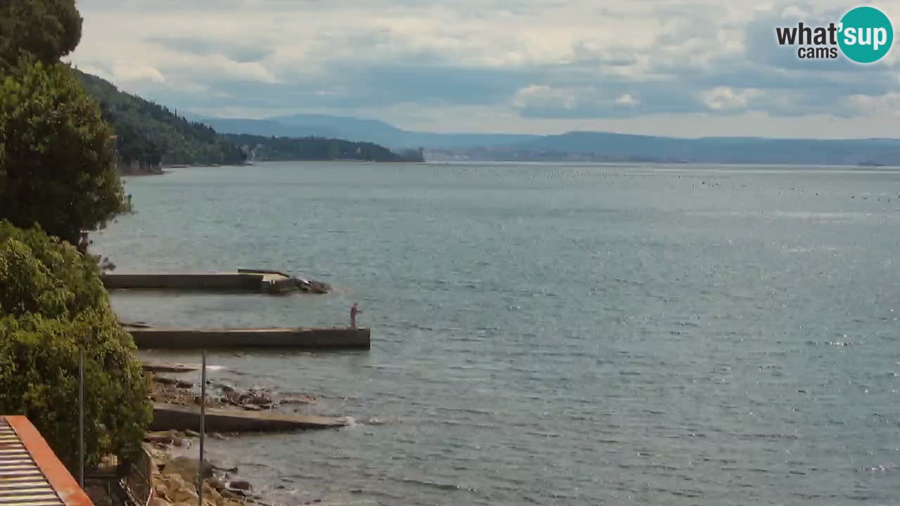 Web kamera restorana BellaRiva | Obala Trsta – pogled na dvorac Miramare