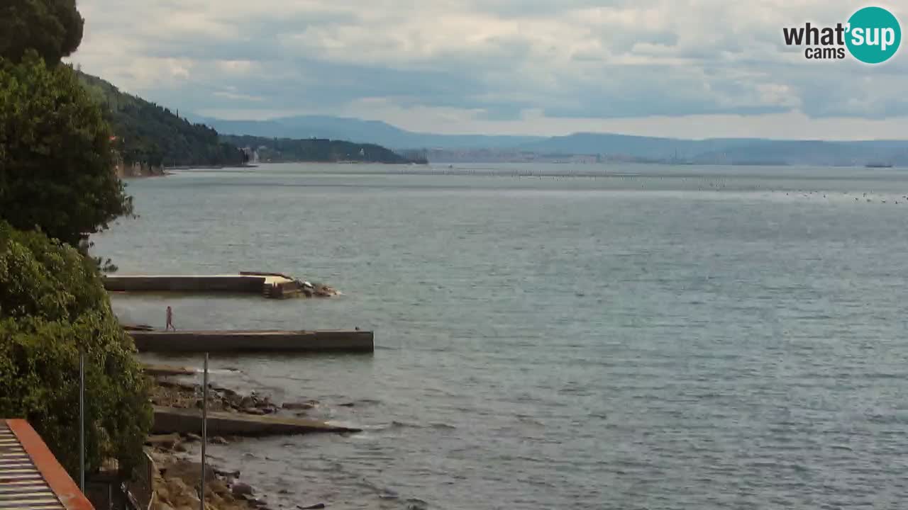 Webcam du restaurant BellaRiva | Côte de Trieste – vue sur le château de Miramare