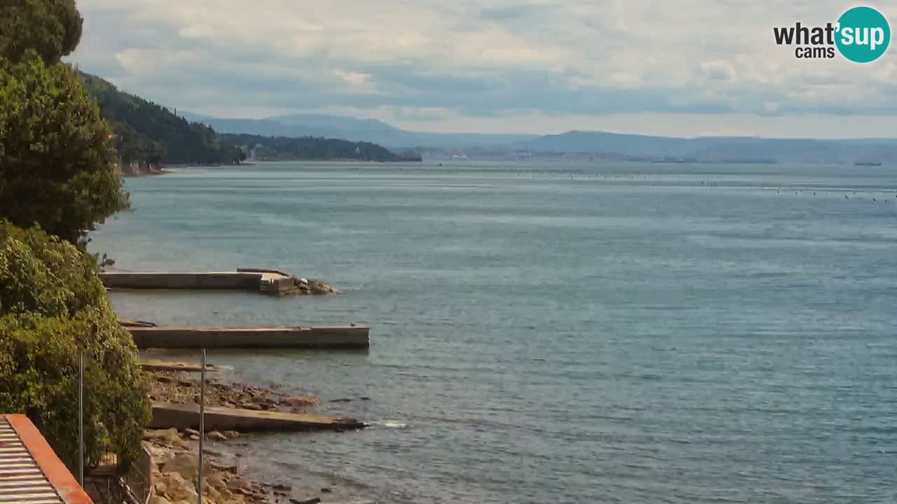 Webcam du restaurant BellaRiva | Côte de Trieste – vue sur le château de Miramare