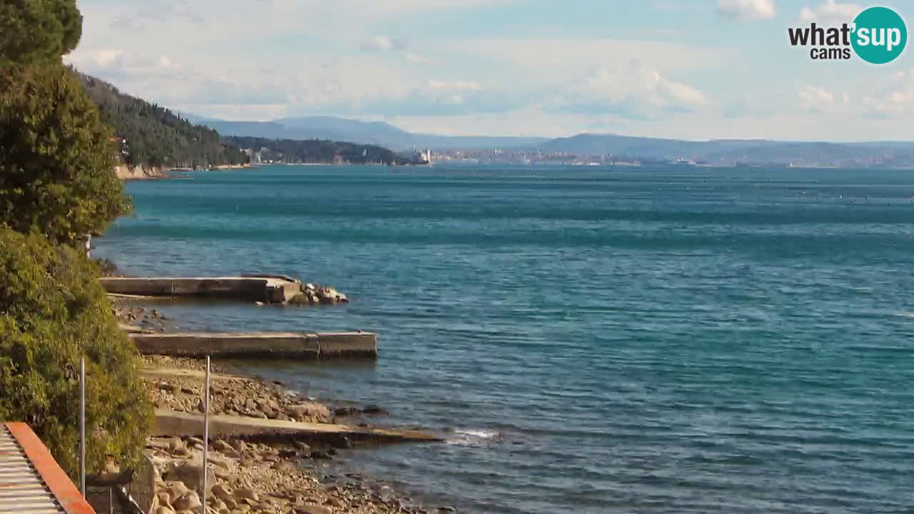 Webcam del restaurante BellaRiva | Costa de Trieste – vista hacia el castillo de Miramare