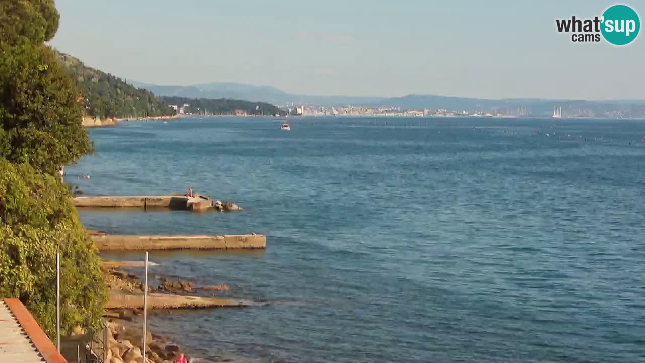 Webcam du restaurant BellaRiva | Côte de Trieste – vue sur le château de Miramare