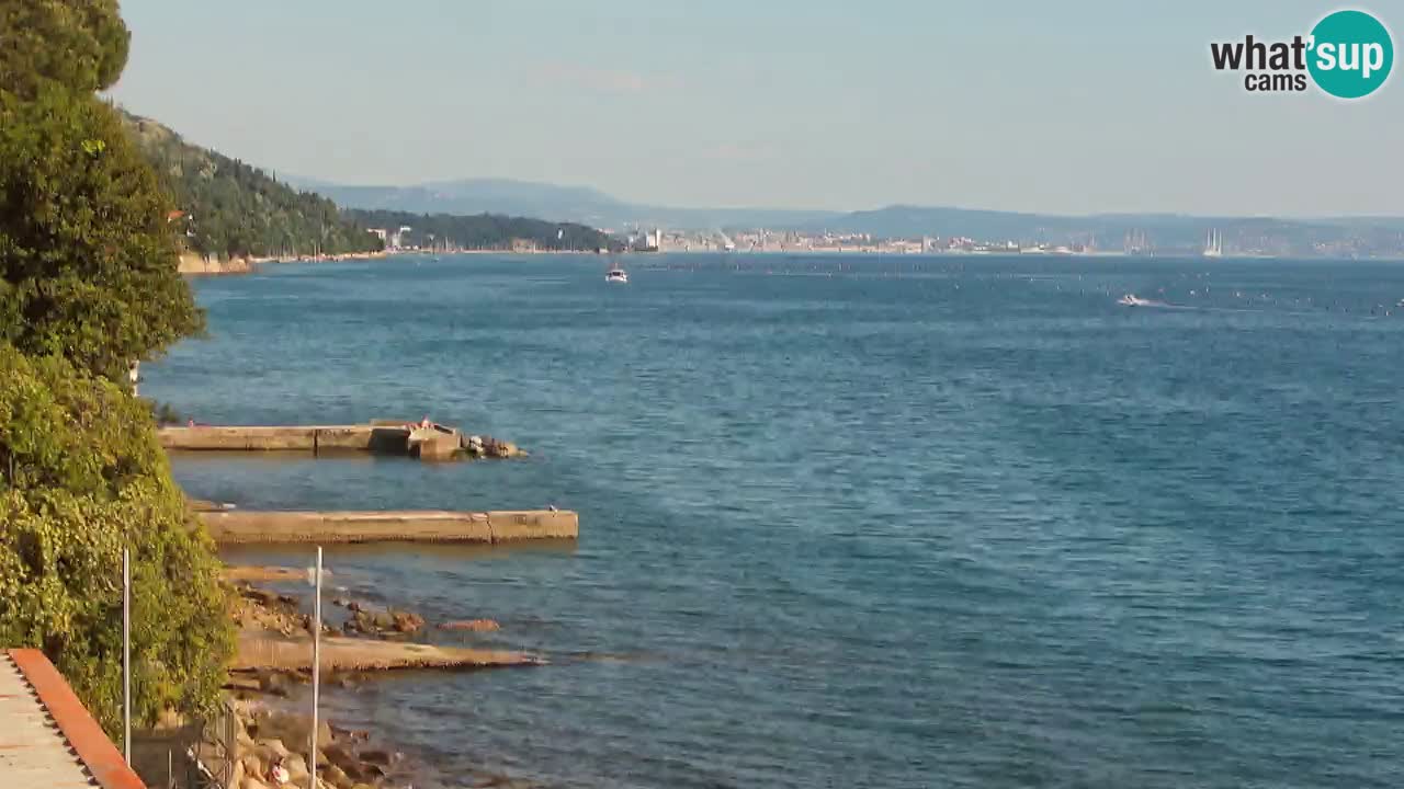 Webcam BellaRiva restaurant | Trieste coast – view to Miramare castle